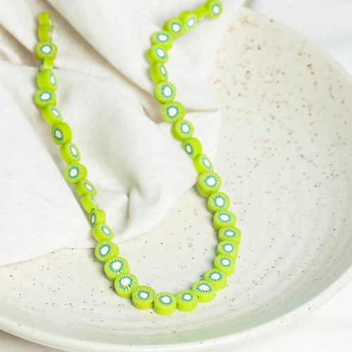 6mm Kiwi Polymer Clay Fimo Beads