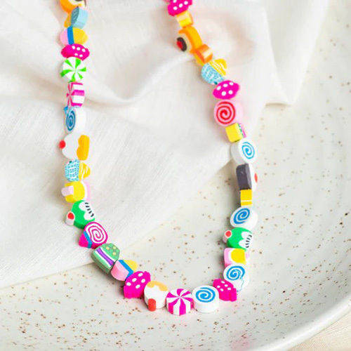 Multicolor 6Mm Candy Polymer Clay Fimo Beads