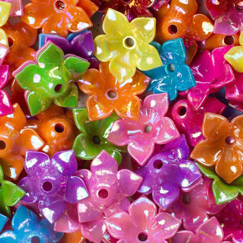 33mm Flower Designer Plastic Beads