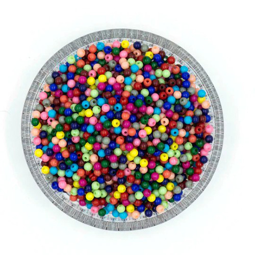 4mm Coloured Plastic beads