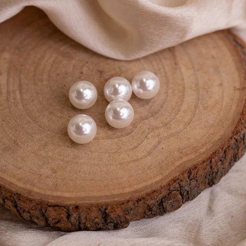 White 10Mm Round Shape Uncut Beads