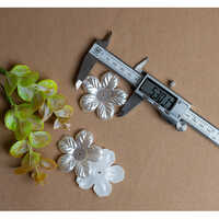 53mm Plastic Pearl Flower - Plastic Material, 53mm Size, Cream Color | Lightweight Beads Ideal For Crafting & Jewelry Making
