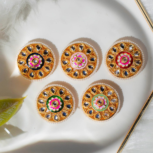 24mm Meenakari Kundan Beads