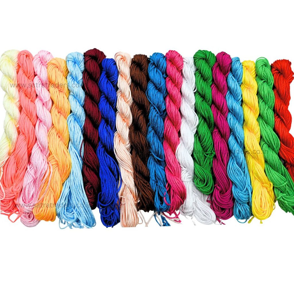 Silk Thread | 14pcs - 100% Pure Silk Material, Multi-color Variety , Ideal For Crafting, Embroidery, And Decorative Purposes