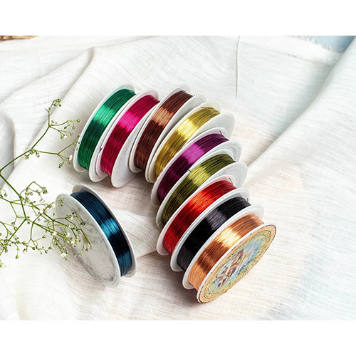 Wire Crafts Multi-Colored Copper Craft Wire | Size 0.3mm | 10mtr | 10 Pcs Roll Set