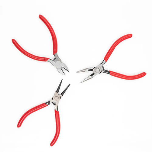 Red/Silver 5 Inch Jewellery Pliers Set