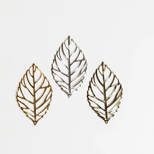 Metal art leaf | Size : H-54mm W-30mm | 20 Pcs | F-2-51