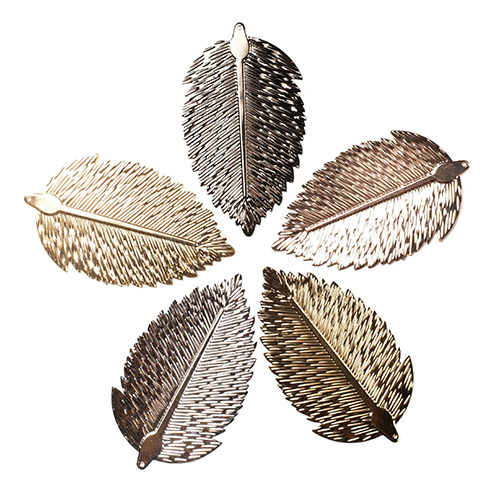 Designer Metal Art Leaf | Size : 140MM | 5Pcs