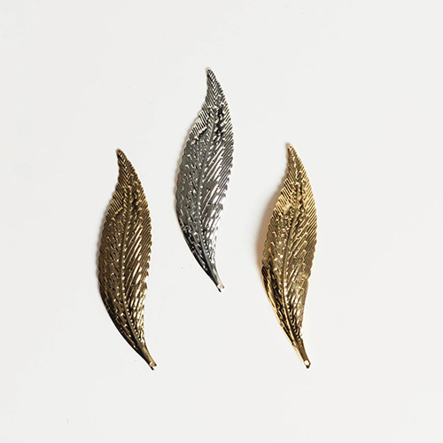 Metal art leaf | Size : 71mm | 10 Pcs | F-1-13