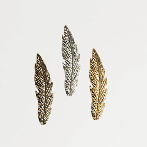 Metal art leaf | Size : 64mm | 10 Pcs | F-1-14