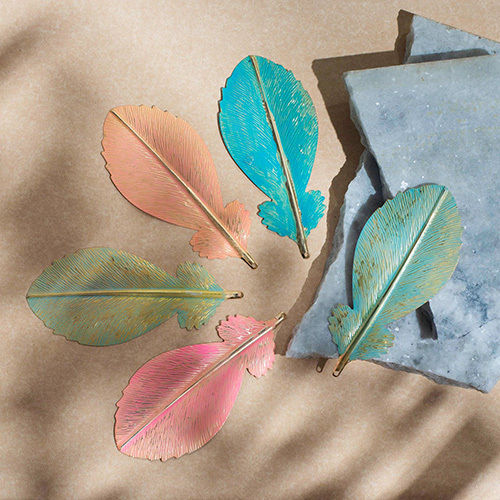 Flower Leaf Coloured Metal Art