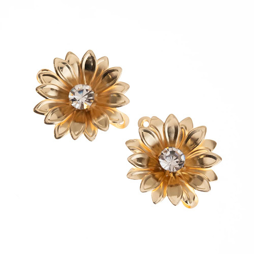 22mm Stone Metal Flower