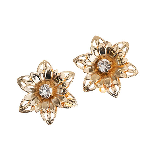 Stone Metal Flower | Size : 27mm | 20Pcs