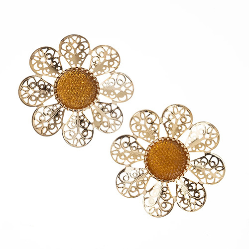 72mm Stone Metal Flower