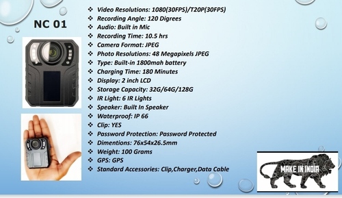 Police Body Worn Camera For Security