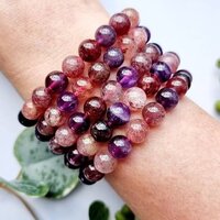 Super Seven Quartz Bracelet - Shape: Asscher