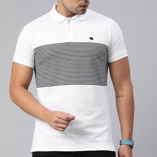 Different Available Mens White Collar T-shirt