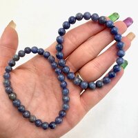 Tanzanite Bracelet - Natural Polished Round Tanzanite Gemstones | Adjustable Free Size Crystal Beaded Charm Jewelry For Chakra Healing
