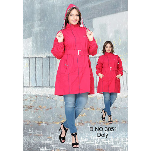 Ladies Pink Raincoat