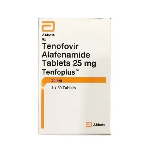 Tenfoplus - 25 MG Tenofovir Alafenamide Tablets | General Medicine for HIV-1 and Hepatitis B Treatment, Easy to Swallow, Prescription Only, Store in Dry Place