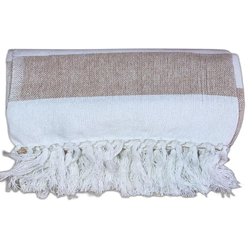 Natural Woolen Cotton Throw