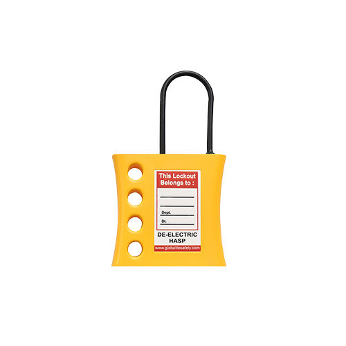 Yellow Slider De Electric Lockout Hasp