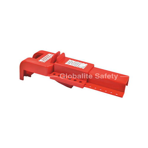 Red Industrial Butterfly Valve Lockout