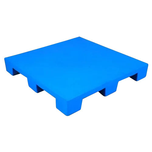 4 Way Entry Roto Molded Plastic Pallets - Color: Blue