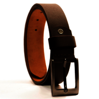 Genuine leather belts pin holde blk