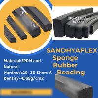 Sponge Rubber Beading - Flexible, Compressible Material | Weatherproof, Noise Reducing Seal For Doors, Windows, Automotive And Industrial Use