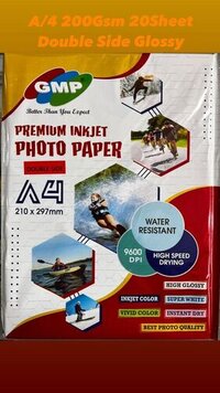 GMP 200gsm A4 Inkjet Photo Double Side Glossy Paper(20 sheets)