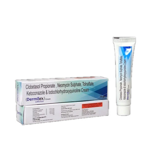 Ketoconazole-Clobetastol-Neomycin Sulphate-Tolnaftate- Iodocholorhydroxyquinoline Ingredients: Ketoconazole 2% + Iodochlorohydroxyquinoline 1% + Tolnaftate 1% + Neomycin 0.1% + Clobetasol 0.05%