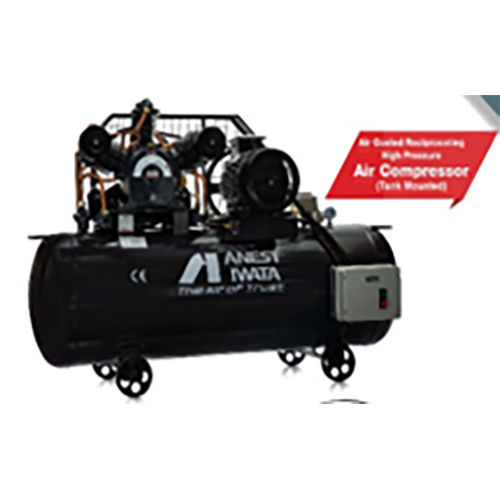 Black Air Cooled Reciprocating High Pressure Air Compressor (15 To 20 Hp)