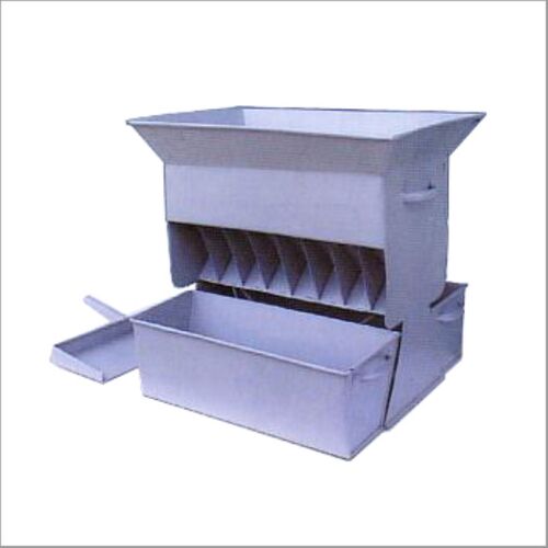 Riffle Sample Divider - Metal with 10-20 Uniform Chutes, Ideal for Aggregates, Sand & Fillers Sampling | Includes Sampling Scoop & Metal Containers