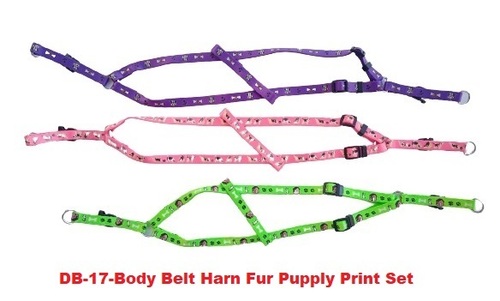 Body Belt Harn. Fur Pupply Print Set-12