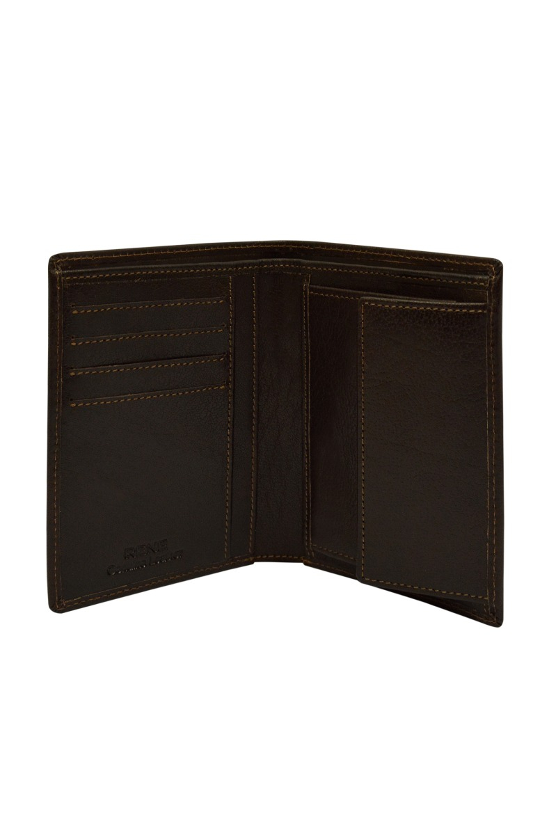 GENUINE LEATHER GENTS WALLET / PASSPORT HOLDER COMBO BOX