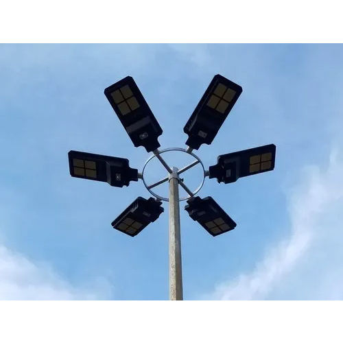 Black/Silver Solar High Mast Light