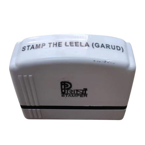 White Prism Pre Inking Rubber Stamp