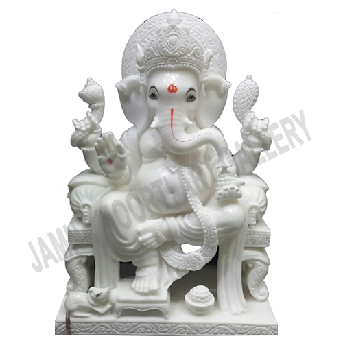 Religious White Marble Ganesh Statue at Best Price in Jaipur Jamna