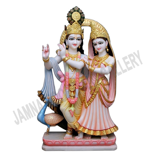 Religious Marble Radha Krishna Statue