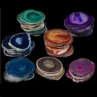 Agate Multi Color Coaster - Feature: Easy To Clean