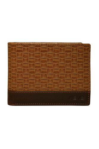 GENUINE LEATHER BROWN/TAN GENTS WALLET