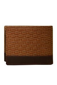 GENUINE LEATHER BROWN/TAN GENTS WALLET