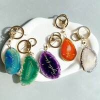 Agate Personalised Keyring - Color: Multi
