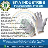 Plain White Nylon Gloves