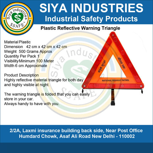 Plastic Reflective Warning Triangle