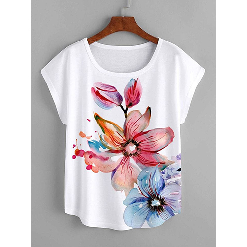 Ladies Half Sleeve Printed T-Shirt
