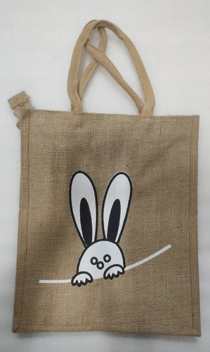 Printed Jute Handle Bag