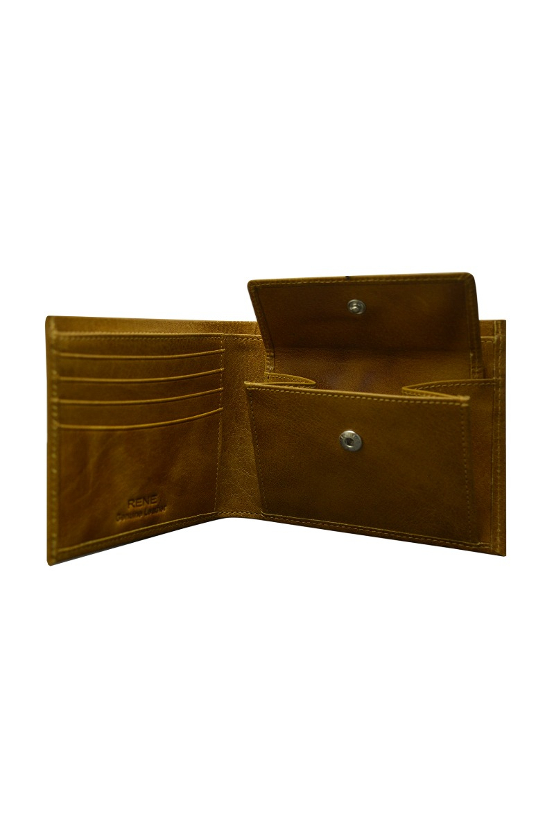 GENUINE LEATHER MUSTARD GENTS WALLET