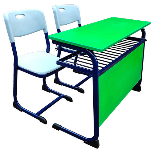 Capsule Pipe Zuma Two Seater School Dual Desk with Inbuild mesh